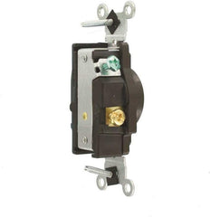 Leviton 5821 Single Receptacle Straight Blade 250 Volt 20 Amp Brown