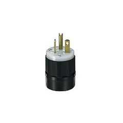 Leviton 5466-C 20 Amp 250 Volt Plug Straight Blade Industrial Grade Grounding Black-White