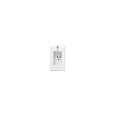 Leviton 688-W 15 Amp 125 Volt 1 Gang Recessed Single Receptacle Residential Grade With Clock Hanger Hook White