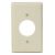 Leviton 86004 Ivory Single Receptacle Wallplate Standard Size 1-Gang Thermoset