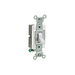 Leviton CS115-2W Toggle Single-Pole AC Quiet Switch 15 Amp 120/277 Volt Commercial Grade White