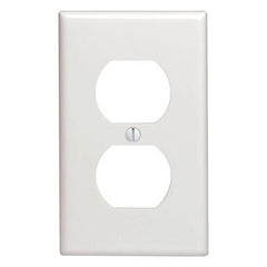 Leviton 88003 Duplex Receptacle Wall Plate Standard Size Thermoset Plastic White