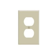 Leviton 86003 1-Gang Duplex Device Receptacle Wallplate Standard Size Thermoset Device Mount Ivory