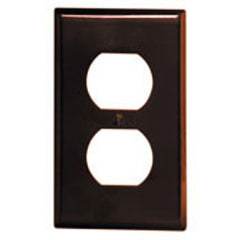 Leviton 85003 Duplex Receptacle Wallplate Standard Size Thermoset Device Mount Brown