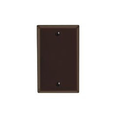 Leviton 85014 1-Gang Blank Wallplate, Standard Size, Thermoset, Box Mount, Brown