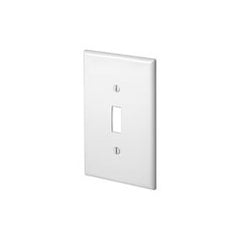 Leviton PJ1-W 1-Gang Toggle Switch Wallplate, Midway Size, White