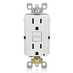 Leviton GFNT1-W GFCI Receptacle 15 Amp Self-Testing Non-Tamper Resistant LED Indicator