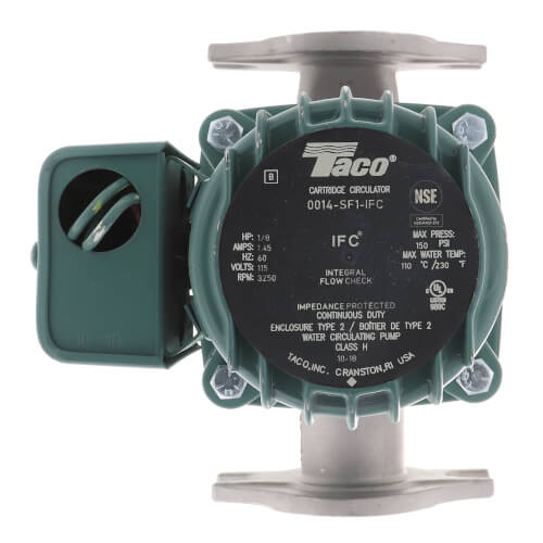 Taco 0014-SF1-IFC Stainless Steel Circulator Pump 1/8 HP with Integral Flow Check