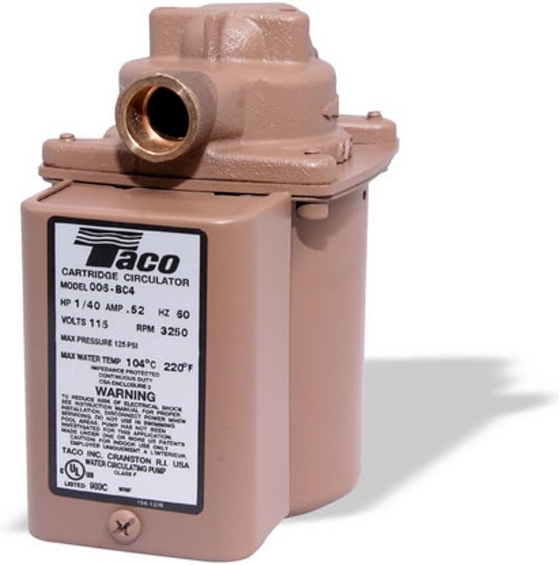 Taco 006-BC4 Bronze Circulator Pump 1/40 HP 115V