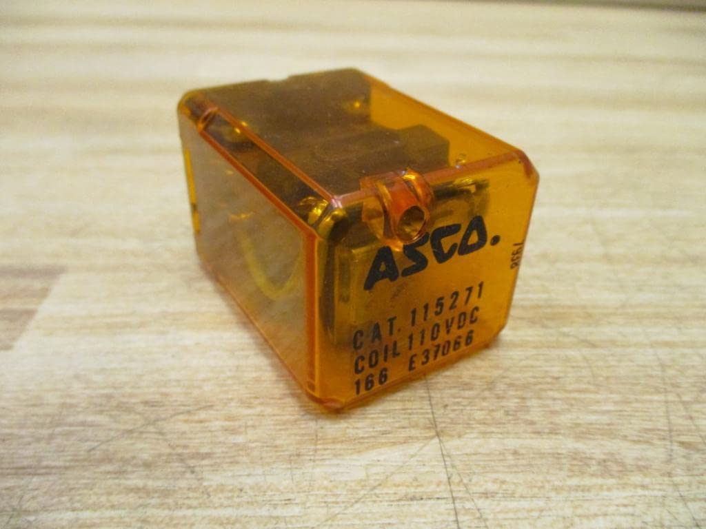 ASCO 115271 110VDC Amber Cover Relay Single Coil Relay