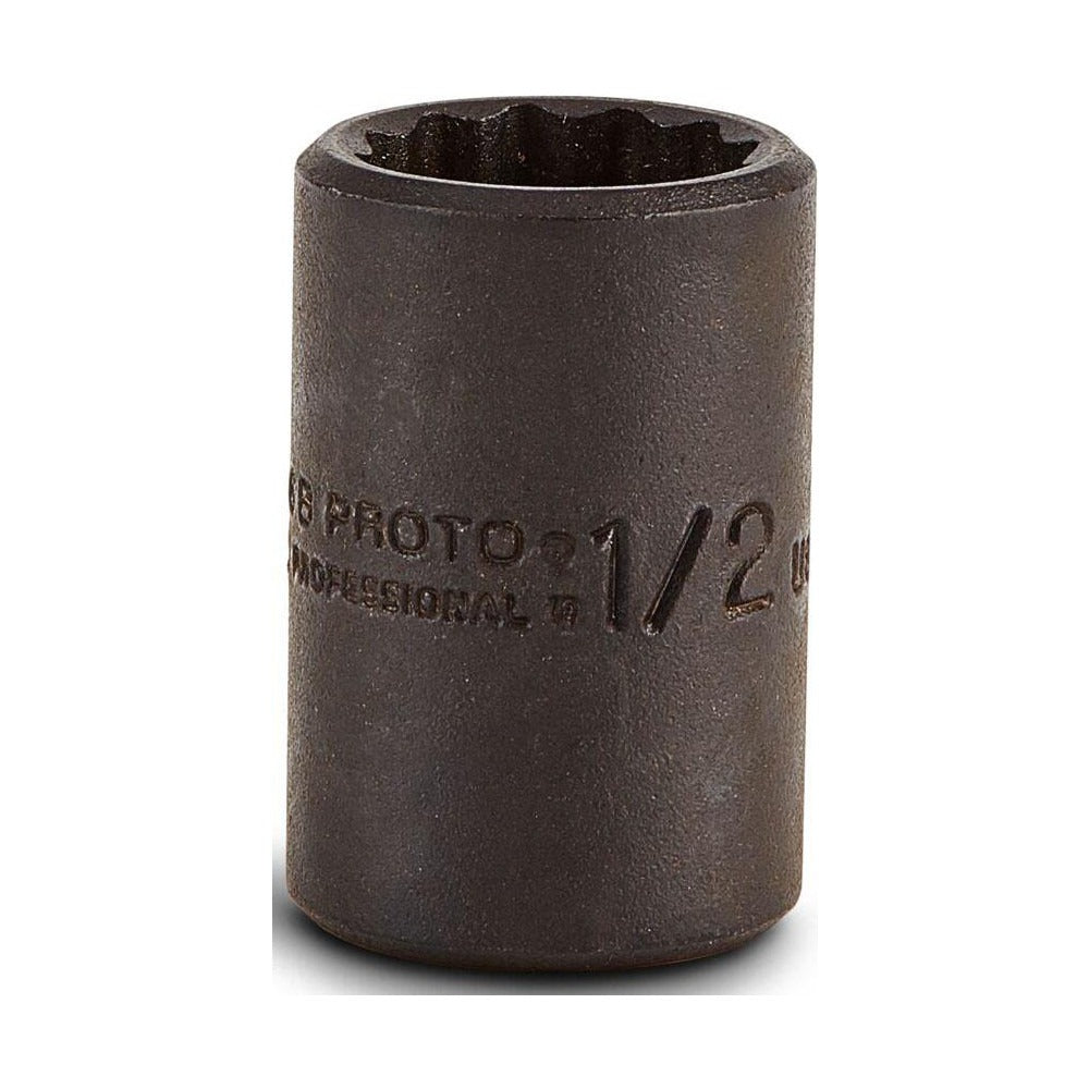 PROTO Proto J5216B 1/2 Inch 12-point Hand Socket 3/8 Drive