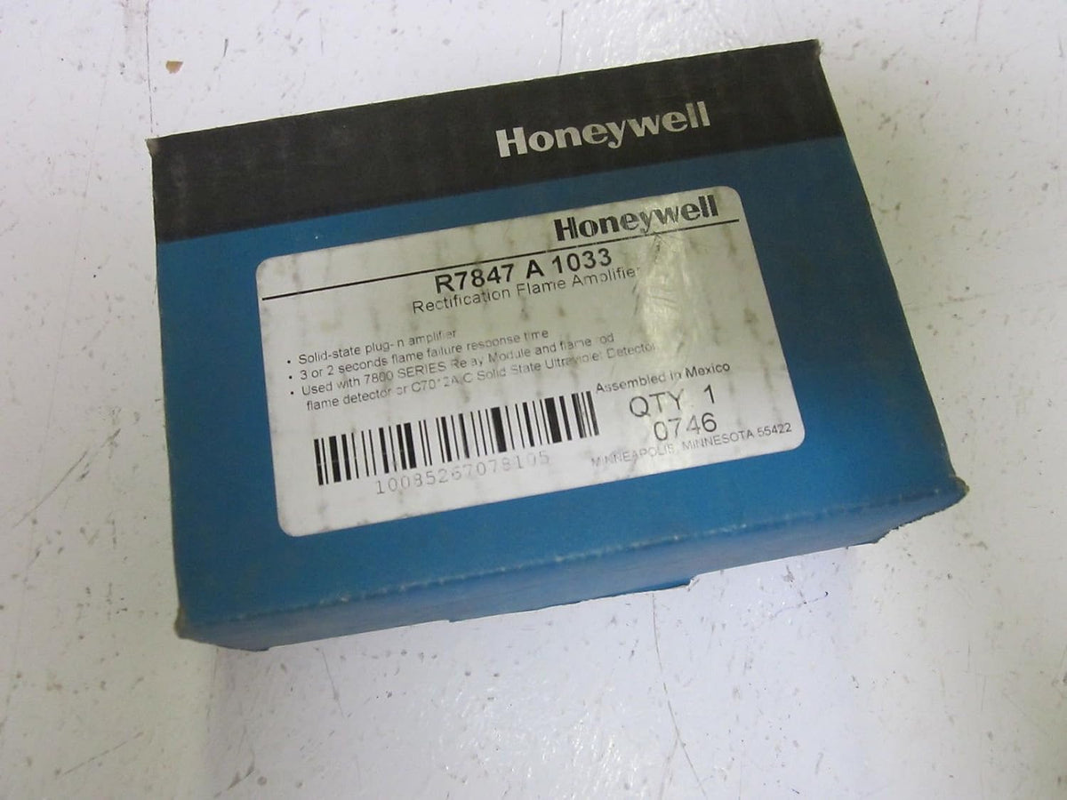 Honeywell R7847A1033 Flame Amplifier for 7800 Series Relay Modules