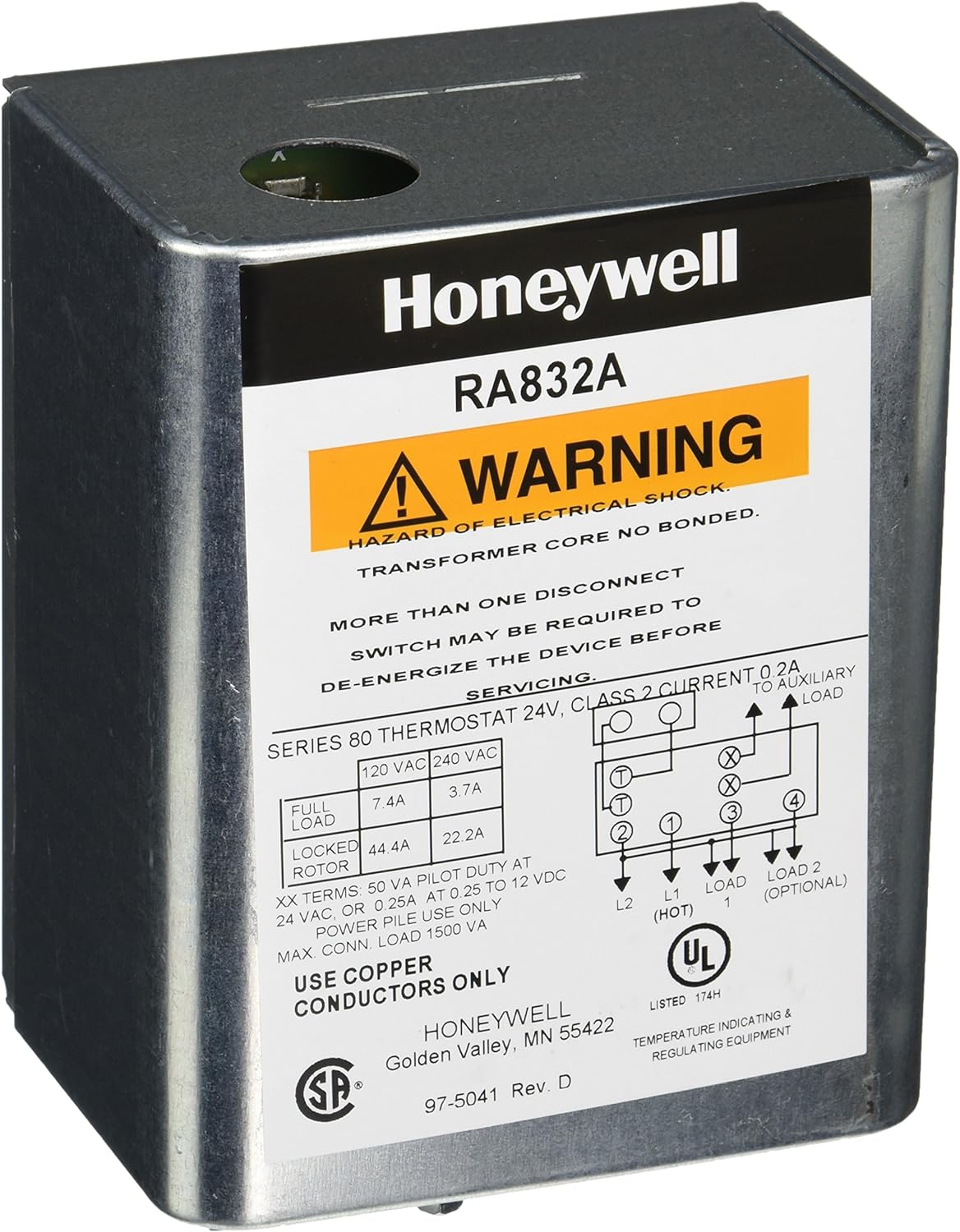 Honeywell RA832A1066 Hydronic Switching Relay 24 Watts