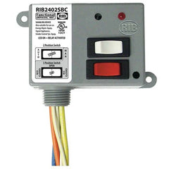 RIB RIB2402SBC Functional Devices Enclosed Power Relay 20 Amp SPDT with Override 24 Vac/dc/208-277 Vac