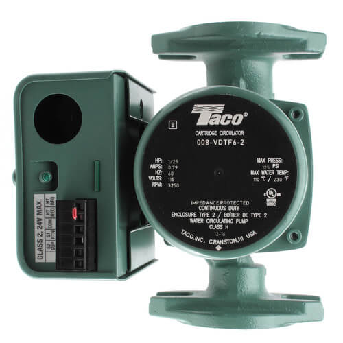 Taco 008-VDTF6-2 Variable Speed Delta-T Cast Iron Circulator Pump (1/25 Horse Power)