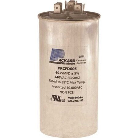 Packard TRCFD4075 Titan Pro 440/370 Volt 40+7.5 MFD Round Motor Run Capacitor