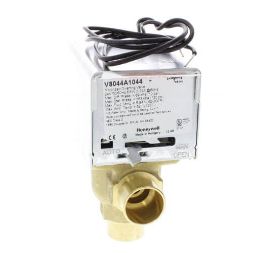 Honeywell Home V8044A1044 3/4 Inch Sweat Connection 3 Way Zone Valve 24V