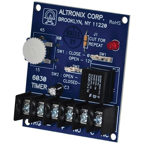 Altronix 6030 Multi-Purpose Timer Board 6/12VDC Adjustable Timing