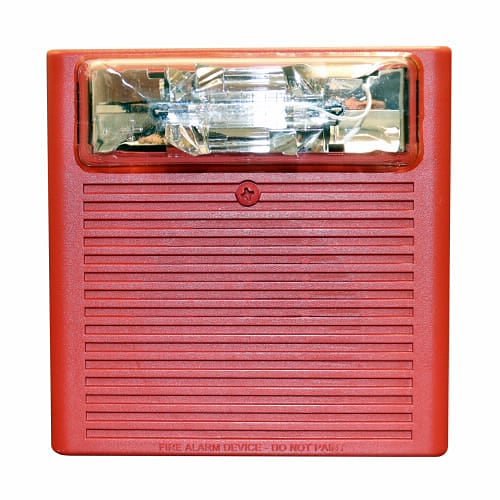 Eaton ASWP-2475W-FR Horn Strobe Wall Mount Fire Notification 24V Red