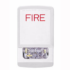 Eaton ELSTW Wheelock Eluxa LED Strobe Wall FIRE Lettering Clear Lens 24V 15/30/75/110/135/185 cd White