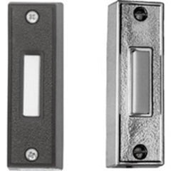 Edwards Signaling 632L Doorbell Button Push Illuminated Surface Mount Chrome Housing Ivory Center