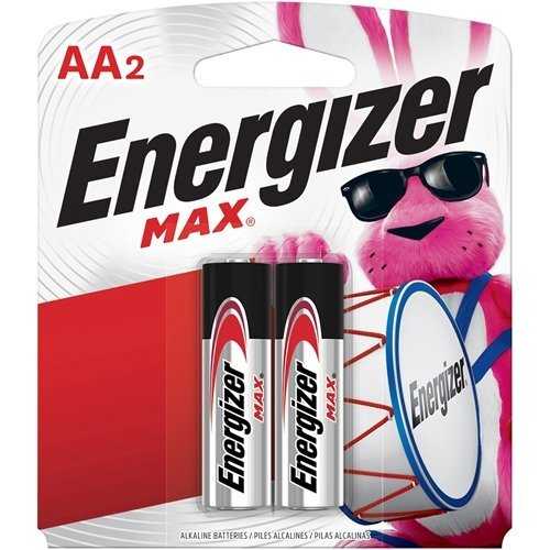 Energizer E91BP2 Max Alkaline AA Batteries 2-Pack