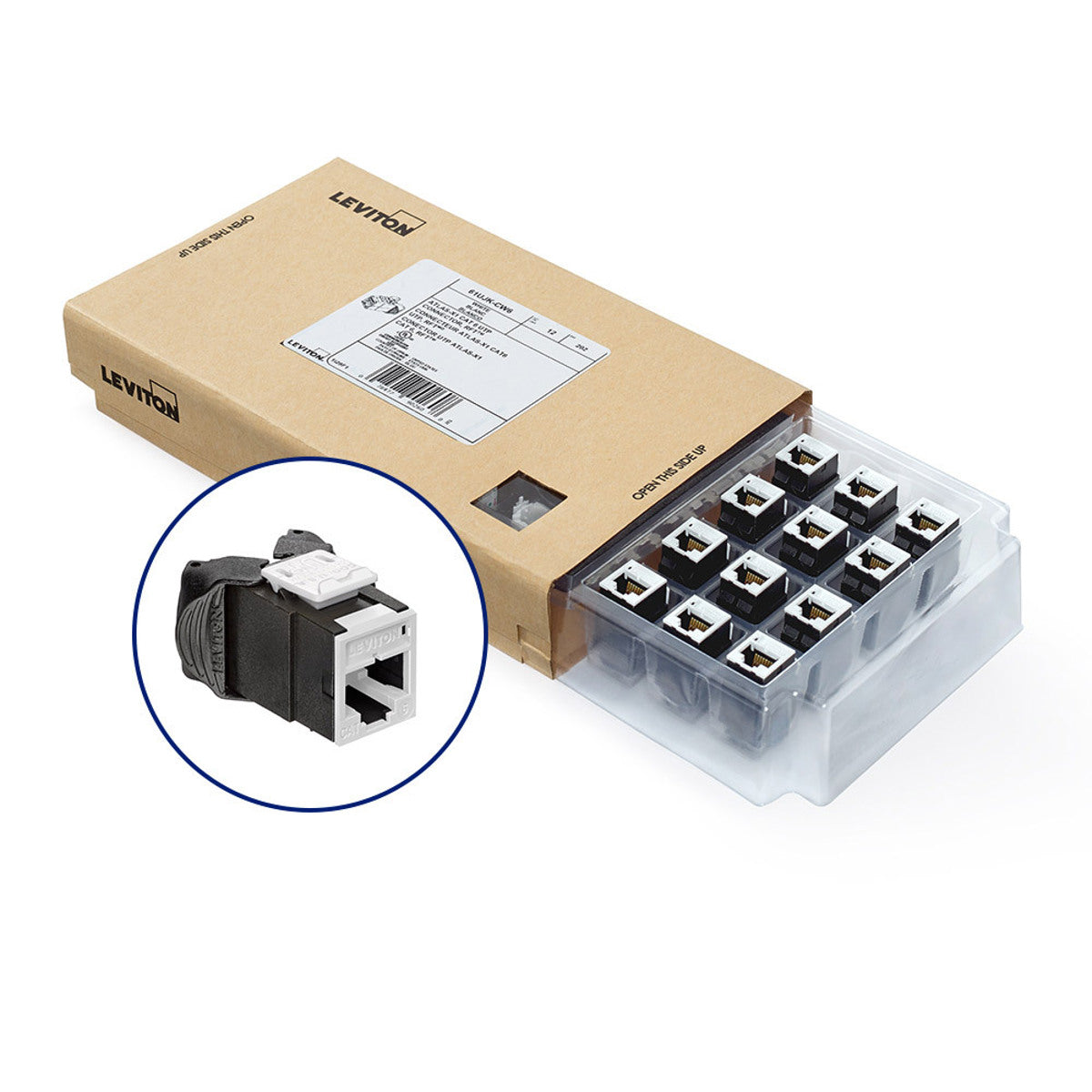 LEVITON Leviton Telcom 61UJK-CW6 Cat 6 Utp Quickport Jack