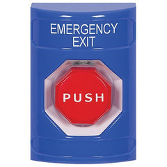 Safety Technology International SS2408EX-EN Stopper Station Push Button Pneumatic LED Emergency Exit Blue