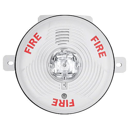 System Sensor PC2WK SpectrAlert Advance Outdoor Horn Strobe 2-Wire Ceiling Mount FIRE Marking