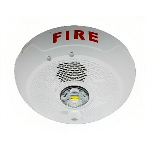 System Sensor SCWLED LED Strobe Ceiling Mount FIRE Label White