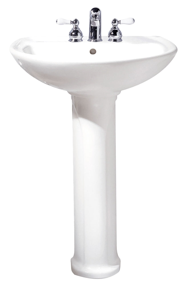 American Standard 0236.811.020 Cadet Pedestal Bathroom Sink 24-1/2 inches x 20 inches x 35 inches White