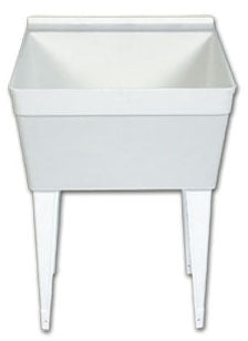 Florestone FM-1 Utility Sink 23-1/8 x 22-3/8 x 34-1/2 to 35-1/2 Inch White