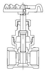 Legend Valve 104-465NL T-400 1 Inch FNPT Gate Valve Lead-Free