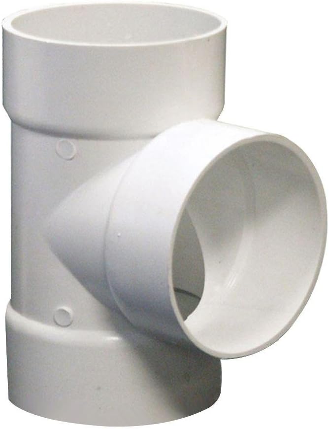 NDS 6P01 6-INCH PVC SANITARY SEWER TEE WHITE SOLVENT WELD REPLACEMENT 6P01