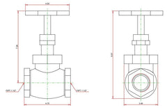 NIBCO NL3400E Globe Valve 2-1/2 Inch Handwheel Multi-Turn T-235-Y