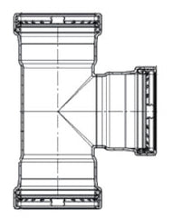 Viega 20744 ProPress XL-C Copper Reducing Tee 3x2-1/2x2 Inch