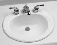 TOTO LT401.4#01 Vitreous China Self-Rimming Oval Bathroom Sink Cotton 4 Inch Centerset