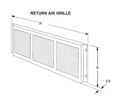 York 1RG0451 Return Air Grille 52 inches x 25 inches for 7.5 to 10 Ton Heat Pump