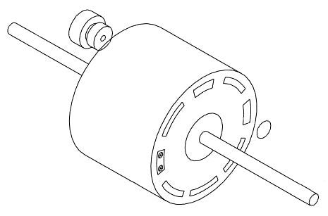 Bard 8102-014 Motor 1/6 HP 230/208V CW 2-Speed