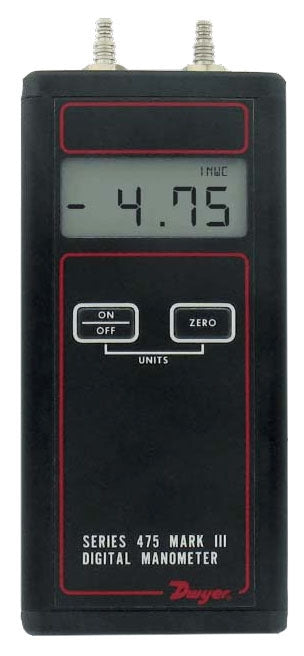 Dwyer 475-0-FM Handheld Digital Manometer 0-10 Inch WC Range