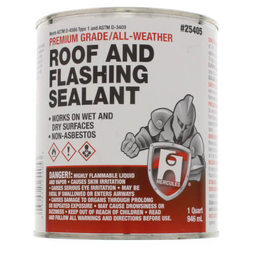 Hercules 25405 Premium Roof and Flashing Sealant 1 Quart Can Black