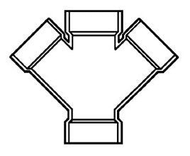 LASCO D612420 PVC-DWV Double Reducing 45D Wye Fitting