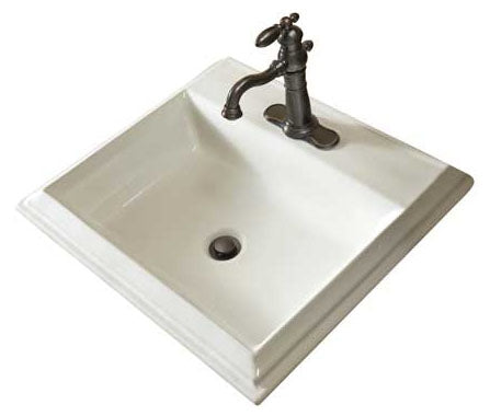 Mansfield Plumbing 254-8 Rectangular Drop-In Bathroom Sink with Concealed Overflow - White