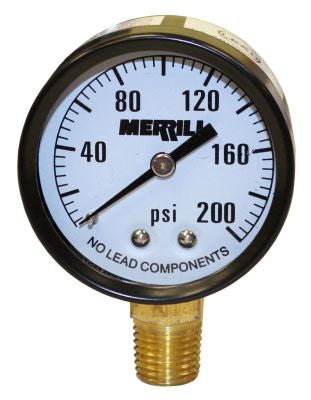 MERRILL MANUFACTURING PGNL200 PRESSURE GAUGES