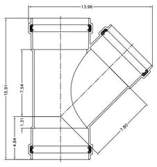 NAPCO G306 6 Inch SDR35 PVC Wye Fitting