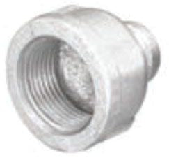 Matco-Norca ZMGCPR0705 Galvanized Malleable Iron Reducing Coupling 1-1/2 Inch x 1 Inch