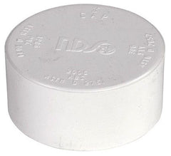 NDS 3P06 PVC S&D Cap Solvent Weld Round Head Hub White