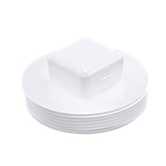 NDS 41P8 PVC Solvent Weld Sewer and Drain Plug - White