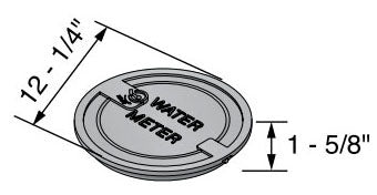 NDS D2400-LOCSWBL Water Meter Box Cover Solid Overlapping Locking