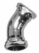 Pasco Specialty 34528 Chrome Plated Brass Elbow 45 Degree 1-1/2 Inch Slip Joint